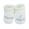 Chaussons naissance - Maman d'amour Trois Kilos Sept - 1 Chaussons naissance - Maman d'amour Trois Kilos Sept - 1