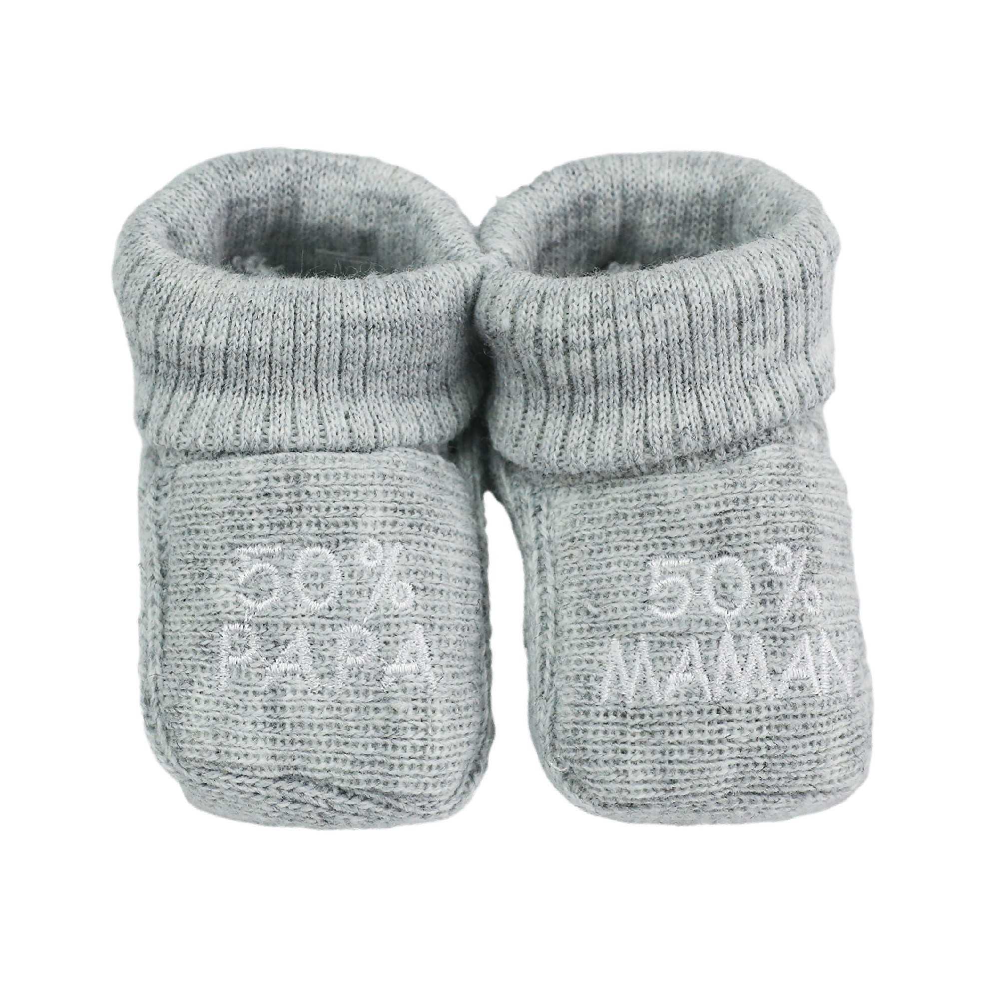 Chaussons naissance - message : 50% maman 50% papa (Trois Kilos Sept) - Image 1