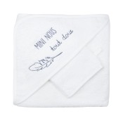 baby hooded bath towel mini nous grey