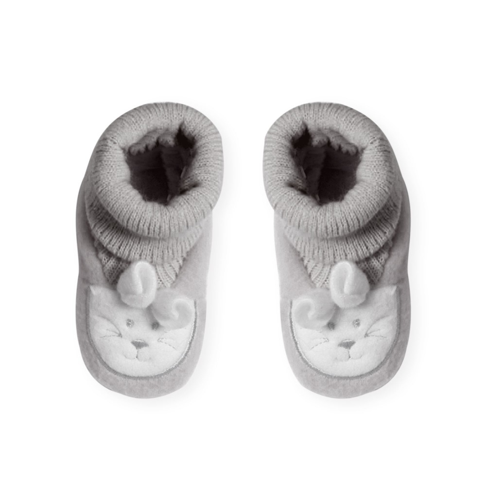 patucos de nacimiento pequeño conejo gris