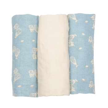 Lot de 3 langes bébé - Poires