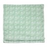 playpen mat with white leaf pattern on sage green background playpen mat with white leaf pattern on sage green background