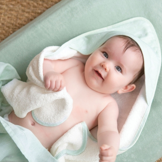 Baby bath cape + face glove Trois Kilos Sept - 1