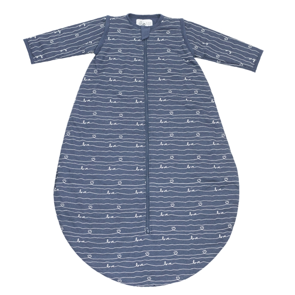 gigoteuse bleu marine avec un motif blanc love gigoteuse bleu marine avec un motif blanc love