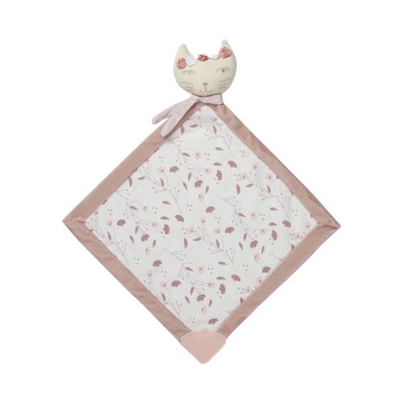 Pink flat little cat comforter