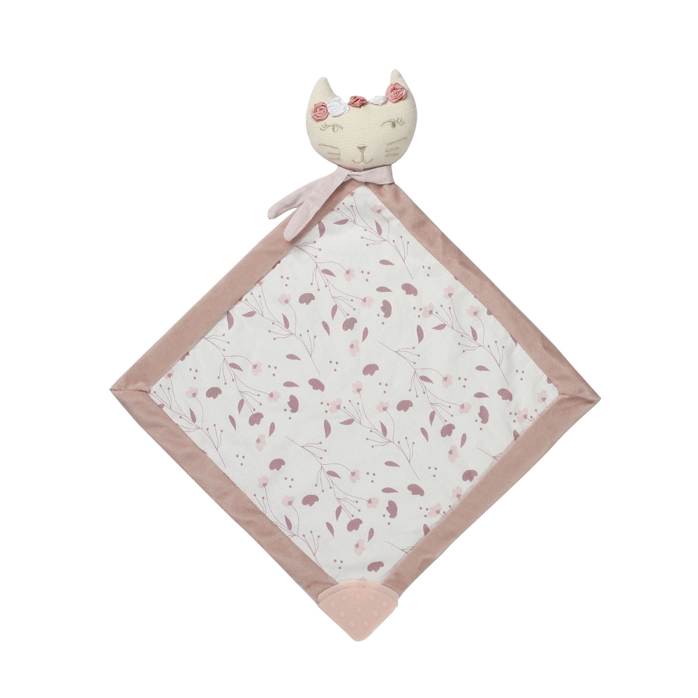 Pink flat little cat comforter