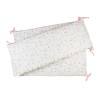 Small cotton bed bumper with floral pattern Small cotton bed bumper with floral pattern