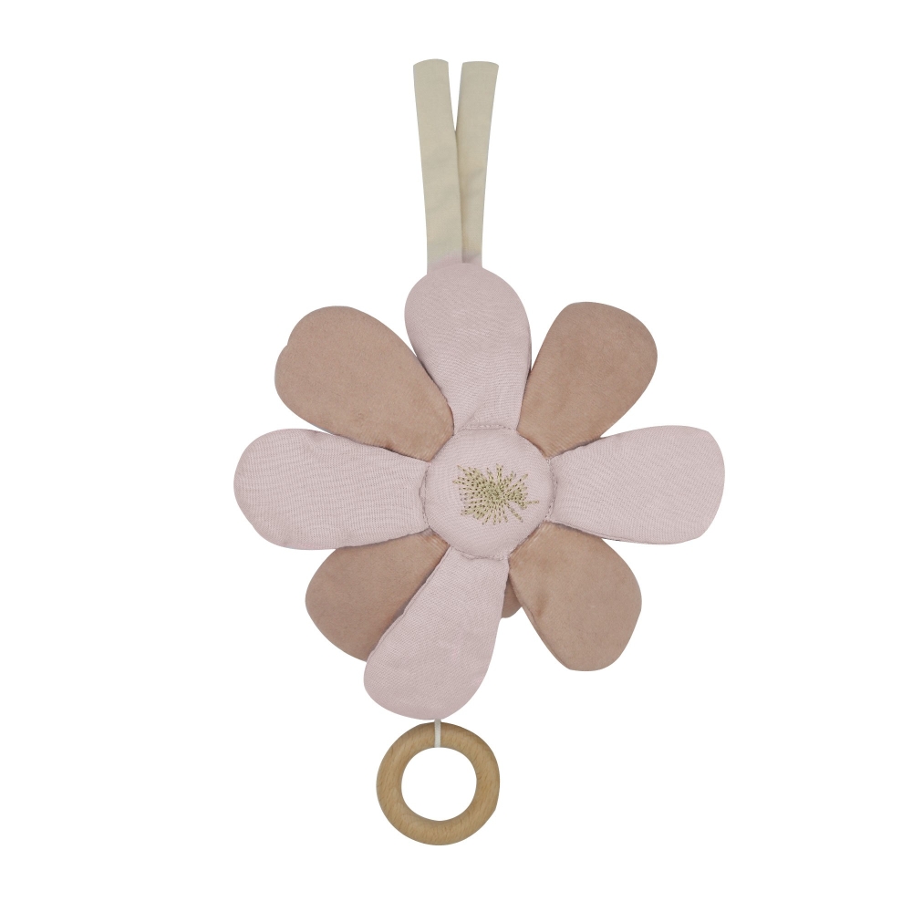 Flor musical con su aro de madera para activar la música