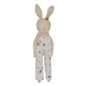 Lili the rabbit in doll format wearing overalls