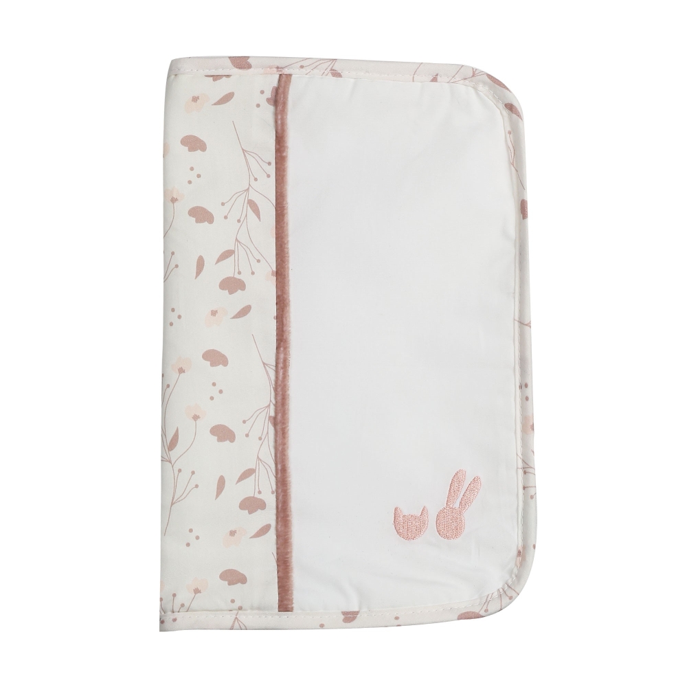 Protège carnet de santé pour bébé - Rose et Lili - Coton bio