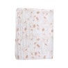 Zoom sur le gant de toilette fleuri blanc et rose Zoom sur le gant de toilette fleuri blanc et rose