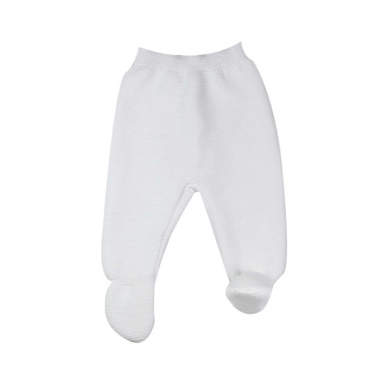 Pantalon tricot blanc 100% coton Trois Kilos Sept - 1