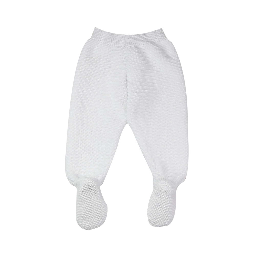 Pantalon tricot blanc 100% coton Trois Kilos Sept - 3 Pantalon tricot blanc 100% coton Trois Kilos Sept - 3