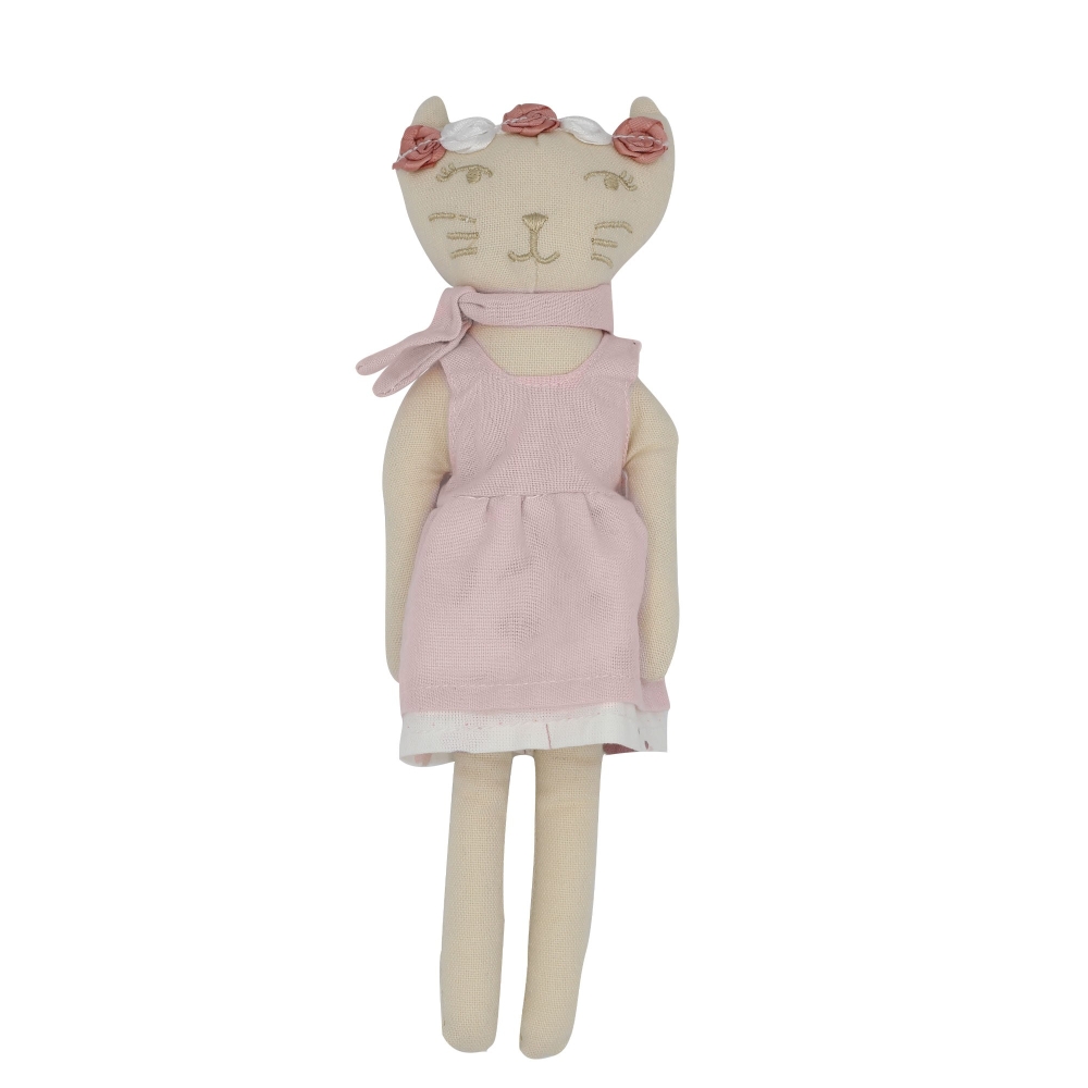 Poupée bébé en tissu - Lili la lapine - Collection Rose et Lili