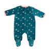 Pijama recém-nascido de costas azul e rosa