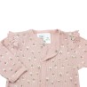 zoom pyjama cotelé rose fleuri zoom pyjama cotelé rose fleuri