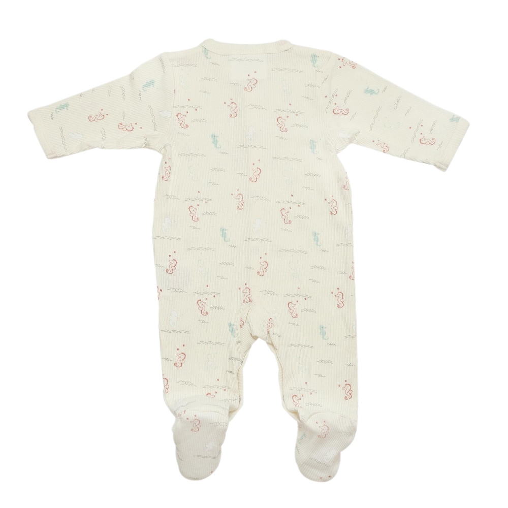 sage green ribbed pajamas back view