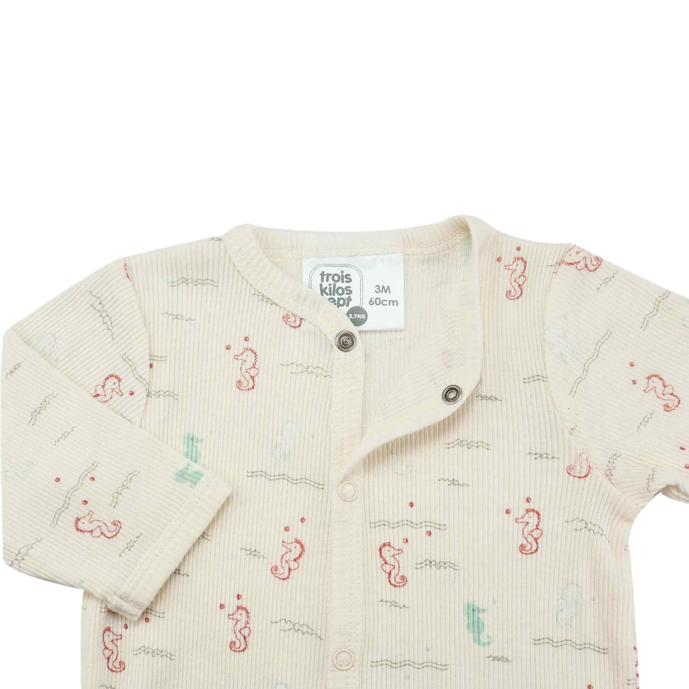 sage green ribbed pajamas photo zoom front opening