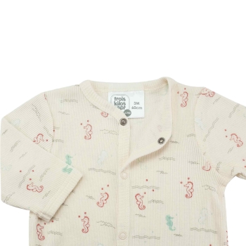 sage green ribbed pajamas photo zoom front opening