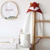 terracotta bath towel on a decorative wooden ladder. terracotta bath towel on a decorative wooden ladder.