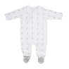 pijama recém-nascido branco com padrões de Sophie la Girafe de costas