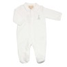 Y Beige polo neck sleepsuit - Jacquard velvet - ©Sophie la girafe Y Beige polo neck sleepsuit - Jacquard velvet - ©Sophie la girafe