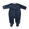 navy blue velour pajamas with sophie the giraffe back view navy blue velour pajamas with sophie the giraffe back view