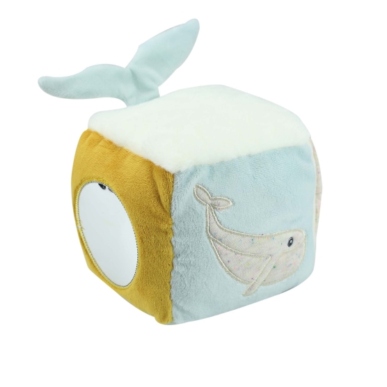6-sided activity cube with whale tail