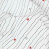 zoom sur les rayures bleu marine et coeur rouge du body bébé mixte zoom sur les rayures bleu marine et coeur rouge du body bébé mixte