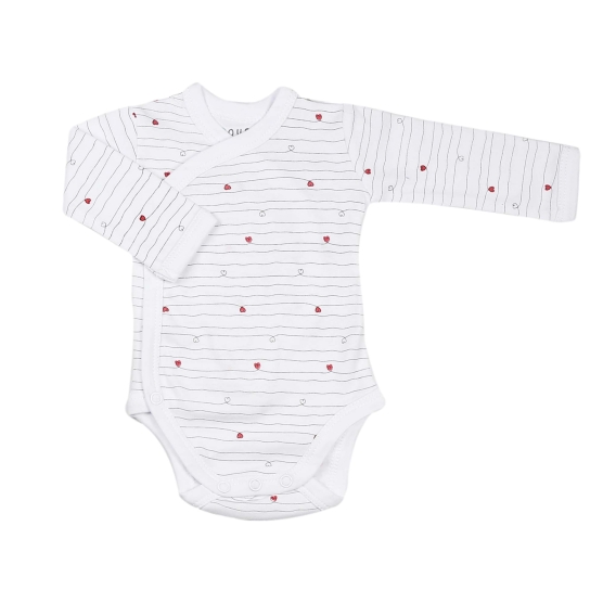 Baby sailor bodysuit white with navy blue stripes