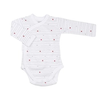 Body neonato a righe bianco con righe blu marino