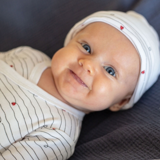 Bodie bébé marinière blanc avec rayures bleu marine