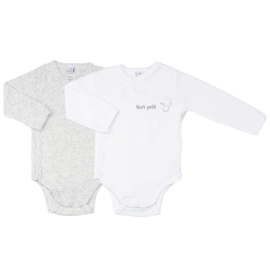 lot de 2 bodies bébé douceur