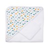 Set de bain blanche avec un motif feuilles Set de bain blanche avec un motif feuilles
