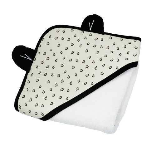 Leopard pattern hooded bath cape