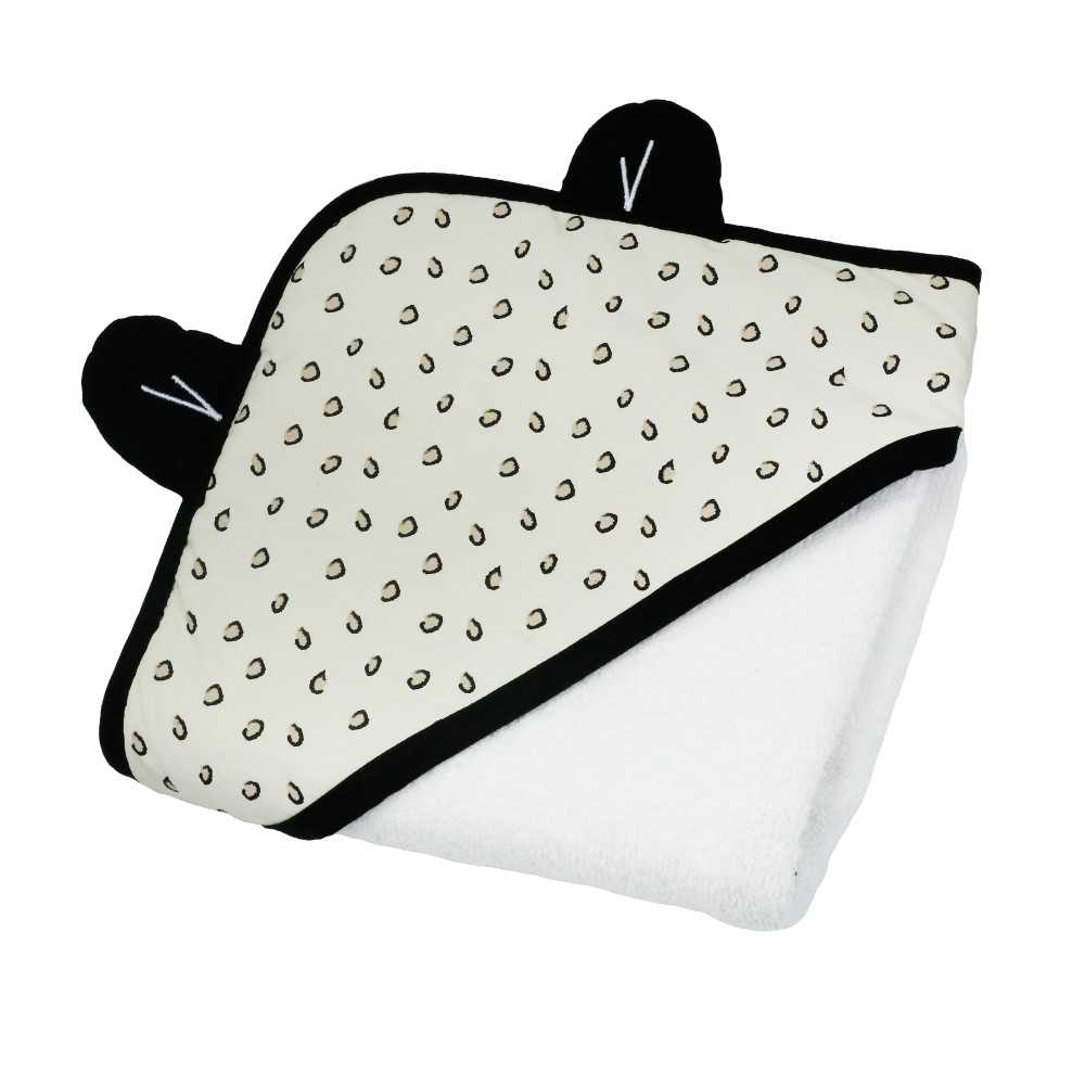 Capa de banho com capuz motivo Leopardo
