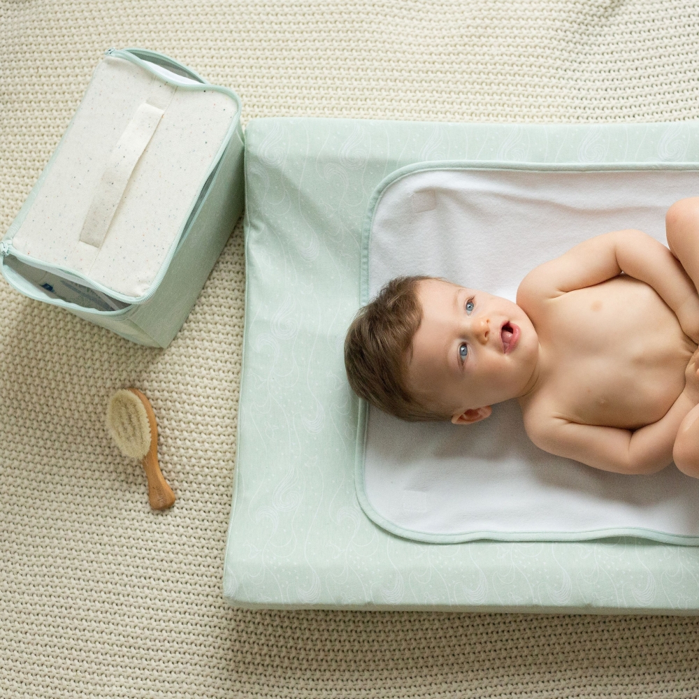 Baby vanity-case - Water green and mottled beige Trois Kilos Sept - 2 Baby vanity-case - Water green and mottled beige Trois Kilos Sept - 2