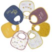 Set of 7 bibs - Little flower