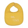Bavoir bébé jaune moutarde "little flower" Bavoir bébé jaune moutarde "little flower"