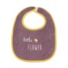 Pretty burgundy terry cloth bib with mustard trim Pretty burgundy terry cloth bib with mustard trim