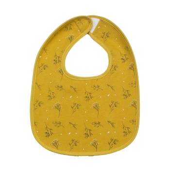 Bellissimo bavaglino color senape con motivo floreale all-over