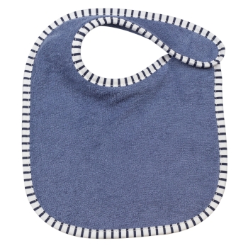 plain navy blue unisex baby bib