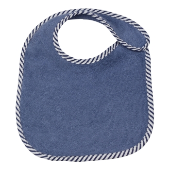 babero bebé de felpa azul liso