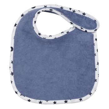 blauw slabbetje met witte bies en blauwe sterren blauw slabbetje met witte bies en blauwe sterren
