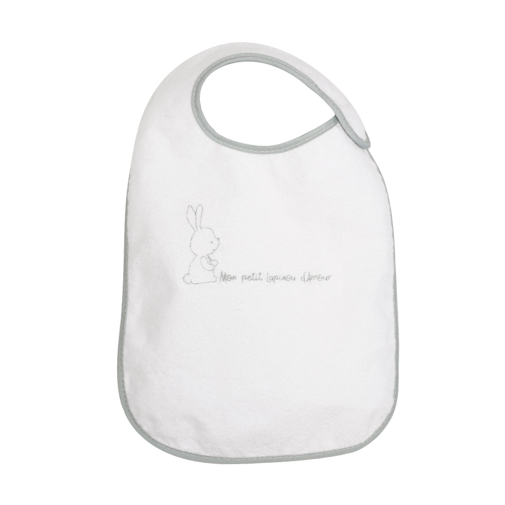 bib with "My little love bunny" print bib with "My little love bunny" print