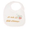 Bavoir naissance - Broderie Je suis un bébé d'amour Bavoir naissance - Broderie Je suis un bébé d'amour
