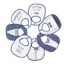 Set di 7 bavaglini blu gentleman Set di 7 bavaglini blu gentleman