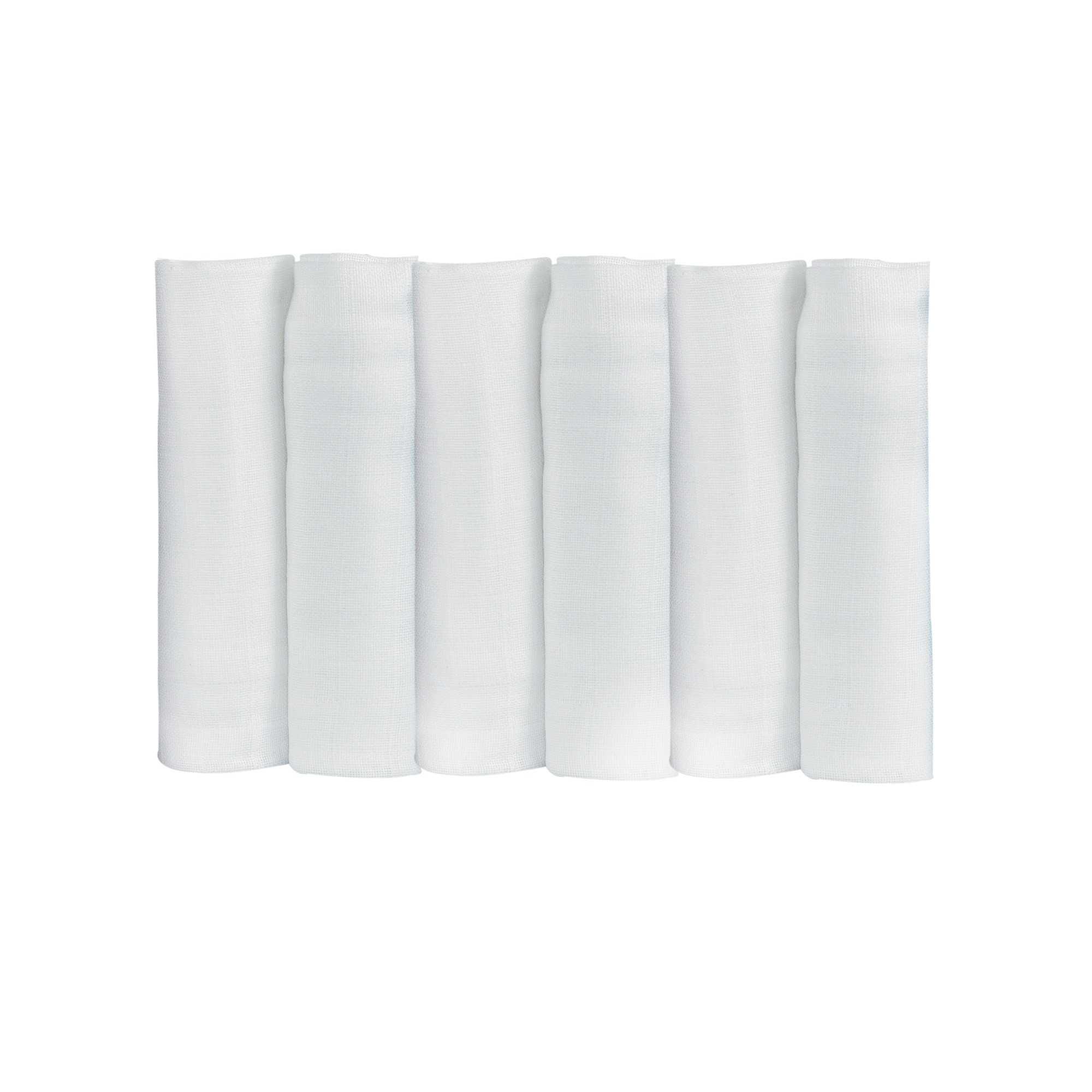 Trois Kilos Sept - Lot De 6 Langes Blanc
