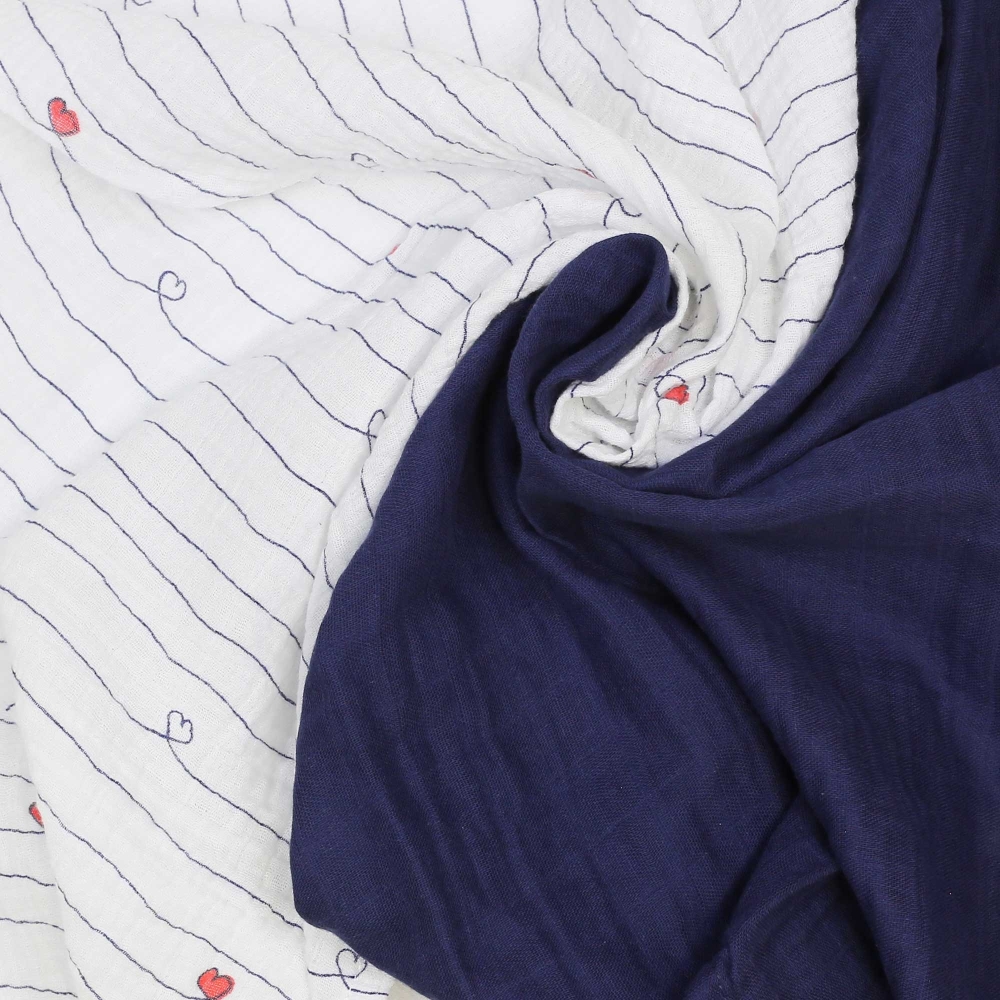Lot de lange bebe - Marinière Kinousses - 3 Lot de lange bebe - Marinière Kinousses - 3