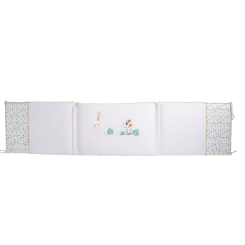 Protector de cuna desplegado para ver los diferentes motivos